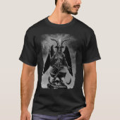 Baphomet Occult Satanic Gothic Satan Geitenkop 666 T-shirt (Voorkant)