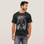 Baphomet Occult Satanic Gothic Satan Goat Head 666 T-shirt (Voorkant volledig)