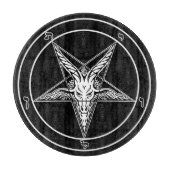 Baphomet Old Glass Cutting Board 12 inch Snijplank (Voorkant)