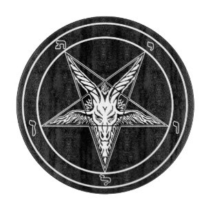 Baphomet Old Glass Cutting Board 12 inch Snijplank