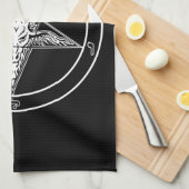 Baphomet Old Style, 16x24 op katoentoon Theedoek (Quarter Fold)