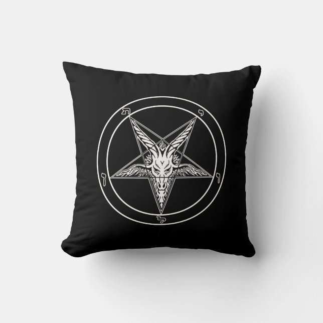Baphomet Old Style Pillow Kussen (Voorkant)