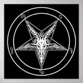 Baphomet Old Style-Poster - vierkant met 2,00 m Poster (Voorkant)
