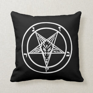 Baphomet omgekeerd Pentagram Goat Satanic Logo Kussen