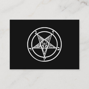 Baphomet omgekeerd Pentagram Goat Satanic Logo Visitekaartje