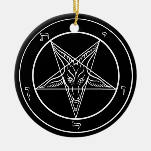 Baphomet Ornament, keramisch Ornament (Voorkant)