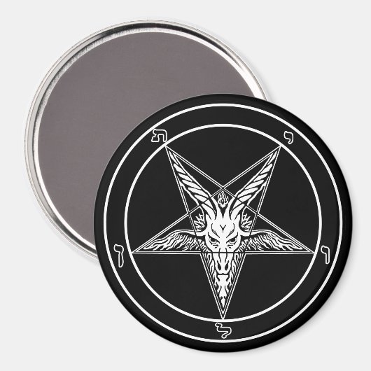 Baphomet Oude Stijl magneet - 3 inch (Voorkant / Achterkant)