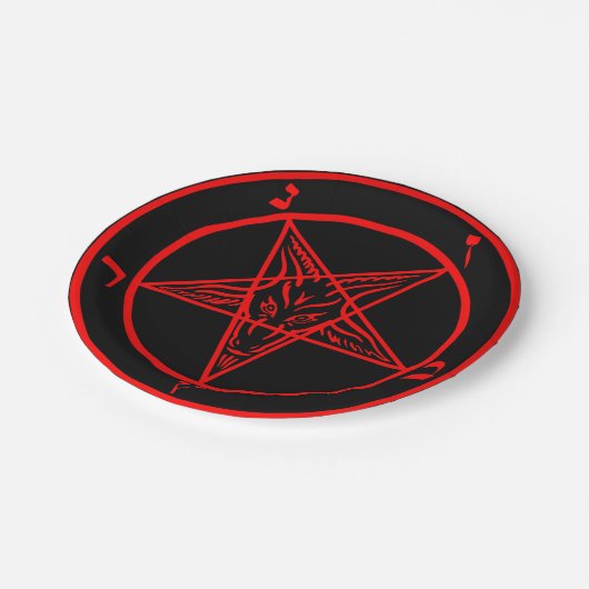 Baphomet Papieren Bordje (Gekanteld)
