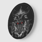 Baphomet Pentagram Black Metal Grote Klok (Hoek)