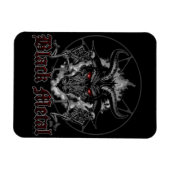 Baphomet Pentagram Black Metal Magneet (Horizontaal)