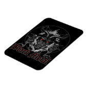 Baphomet Pentagram Black Metal Magneet (Linkerzijde)