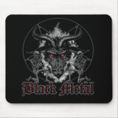 Baphomet Pentagram Black Metal Muismat (Voorkant)