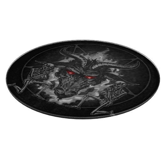 Baphomet Pentagram Black Metal Snijplank (Hoek)