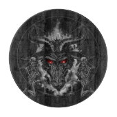 Baphomet Pentagram Black Metal Snijplank (Voorkant)