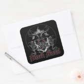 Baphomet Pentagram Black Metal Vierkante Sticker (Envelop)