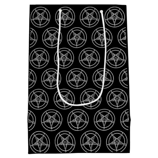Baphomet Pentagram Medium Cadeauzakje (Achterkant)