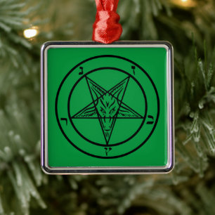 Baphomet Pentagram Metalen Ornament