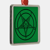 Baphomet Pentagram Metalen Ornament (Rechts)