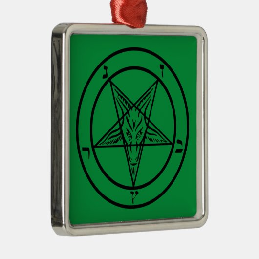 Baphomet Pentagram Metalen Ornament (Rechts)