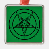 Baphomet Pentagram Metalen Ornament (Voorkant)