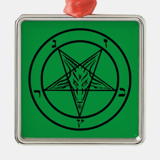 Baphomet Pentagram Metalen Ornament (Voorkant)