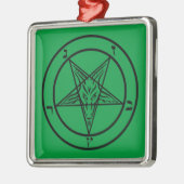 Baphomet Pentagram Metalen Ornament (Links)