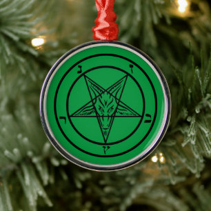 Baphomet Pentagram Metalen Ornament