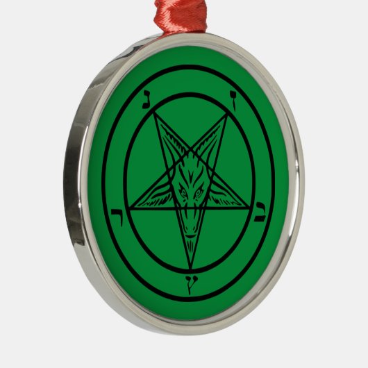 Baphomet Pentagram Metalen Ornament (Rechts)