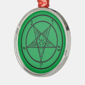 Baphomet Pentagram Metalen Ornament (Links)