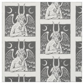 Baphomet Pentagram Moon Coffee Demon White Stof (Swatch)