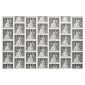 Baphomet Pentagram Moon Coffee Demon White Stof (Fat Quarter)