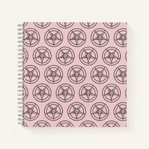 Baphomet Pentagram Roze Satanic Notitieboek
