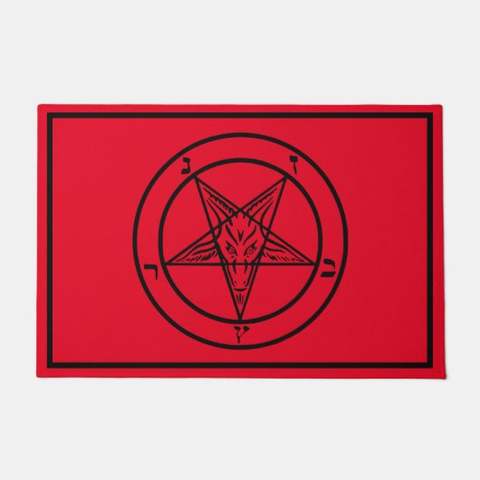 Baphomet Pentagram Satanic Deurmat (Voorkant)