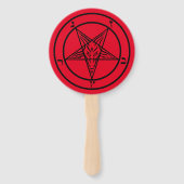 Baphomet Pentagram Satanic Handwaaier (Voorkant)