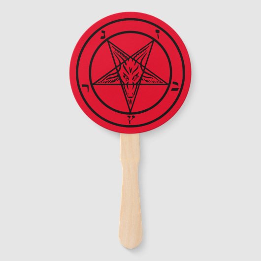 Baphomet Pentagram Satanic Handwaaier (Voorkant)