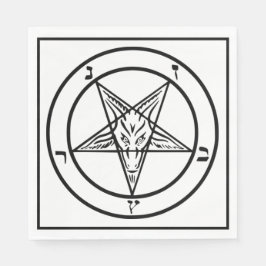 Baphomet Pentagram Satanic Luncheon Servet