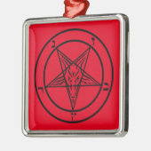Baphomet Pentagram Satanic Metalen Ornament (Links)