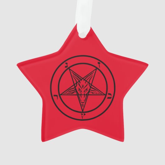 Baphomet Pentagram Satanic Ornament (achterkant)