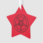 Baphomet Pentagram Satanic Ornament (voorkant)