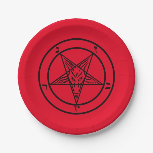 Baphomet Pentagram Satanic Paper Bord (Voorkant)