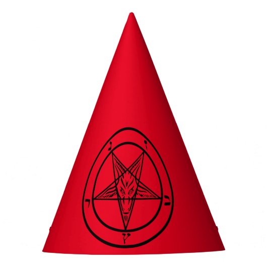 Baphomet Pentagram Satanic Paper Party Pet Feesthoedjes (Voorkant)