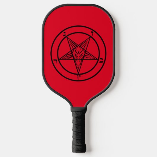 Baphomet Pentagram Satanic Pickleball Paddle (Voorkant)