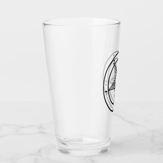 Baphomet Pentagram Satanic Pint Glass Glas (Rechts)