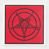 Baphomet Pentagram Satanic Servet (Voorkant)