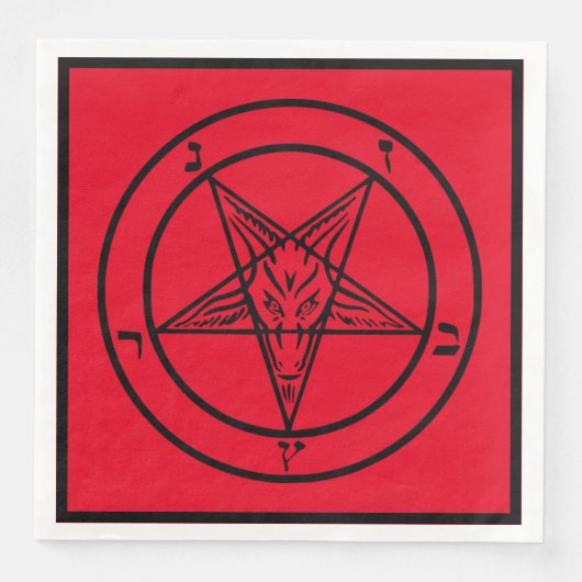 Baphomet Pentagram Satanic Servet (Voorkant)