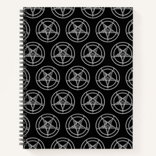 Baphomet Pentagram Satanic Spiral Notitieboek
