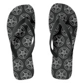 Baphomet Pentagram Satanic Teenslippers (Voetbed)