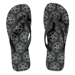 Baphomet Pentagram Satanic Teenslippers