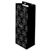 Baphomet Pentagram Satanic Wijn Cadeautas (Voorkant Gekanteld)