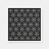 Baphomet Pentagram Satanische Cocktail Servet (Voorkant)